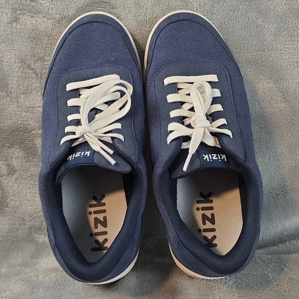 Kizik Kids Prague 2 Shoes Size 5.5 Y Navy White Lace H8FC KPRANV01